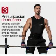 SKDK Correas de levantamiento de silicona antideslizante ,Straps Para Gym, Levantamiento de Pesas,muñequeras gym straps para gym mujer, hombres, levantamiento de pesas, culturismo, Xfit, entrenamiento de fuerza - Azul - Ver 6