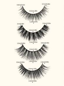 MAGEFY 20Pairs CC Curl Natural Cross Full Mixed Style False Eyelashes,Mix Four Styles,Fluffy Slim For Everyday Use Manga Eyelashes,Travel Essentials - 黑色 - 查看 4