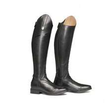 Botas de caballero por encima de la rodilla de moda de otoño e invierno botas de montar de tacón bajo con punta redonda retro