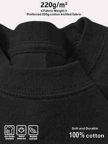 Men's Short Sleeve Printed T-Shirt 220g, Street Cotton Short Sleeve T-Shirt, Fashionable Printing, Suitable For Daily Wear, Holiday Gifts.