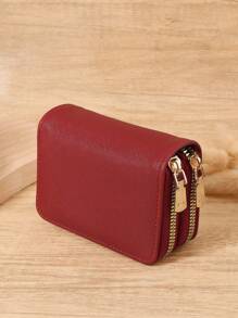 勃艮第包 Charry 红色包 酒红色包 复古双拉链 多功能零钱包 多卡位卡片收纳袋 轻便 马利斯特 时尚 现代 周年纪念 圣诞节 情人节 生日礼物 送给爱人的礼物 送给女孩 送给女士 女包 学校用品 学校 宿舍和返校 卡夹 卡夹 钱包 名片夹 信用卡夹 女士卡夹 女士钱包 迷你钱包 钱包 卡包 - 酒紅色 - 查看 2