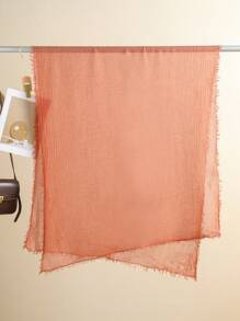 1pc New Solid Color Hairbeard Simple Scarf Women's Multi Color Artistic Leisure Headscarf Daily Vacation Travel Beach Sunscreen Shawl And Festival Gifts - A - View 3