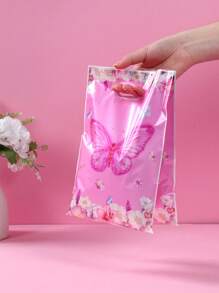 10/25 件粉色蝴蝶礼品袋、礼品包装袋、手提袋、礼品包装袋、蝴蝶派对用品、蝴蝶主题生日派对装饰用品、新娘送礼会用品、宝贝送礼会用品、婚礼装饰 - 粉紅色蝴蝶 - 查看 2