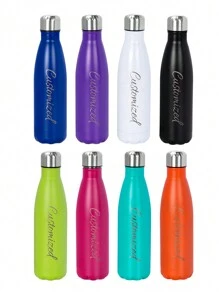 1 cană personalizată din oțel inoxidabil, cană personalizată din oțel inoxidabil 304 cu strat dublu izolată în vid, cană portabilă cu text din sticlă de apă sport personalizată pentru birou, cadou de petrecere, cadou de sărbători, cadou de Ziua Îndrăgostiților pentru soție, soț, echipament de camping și drumeții