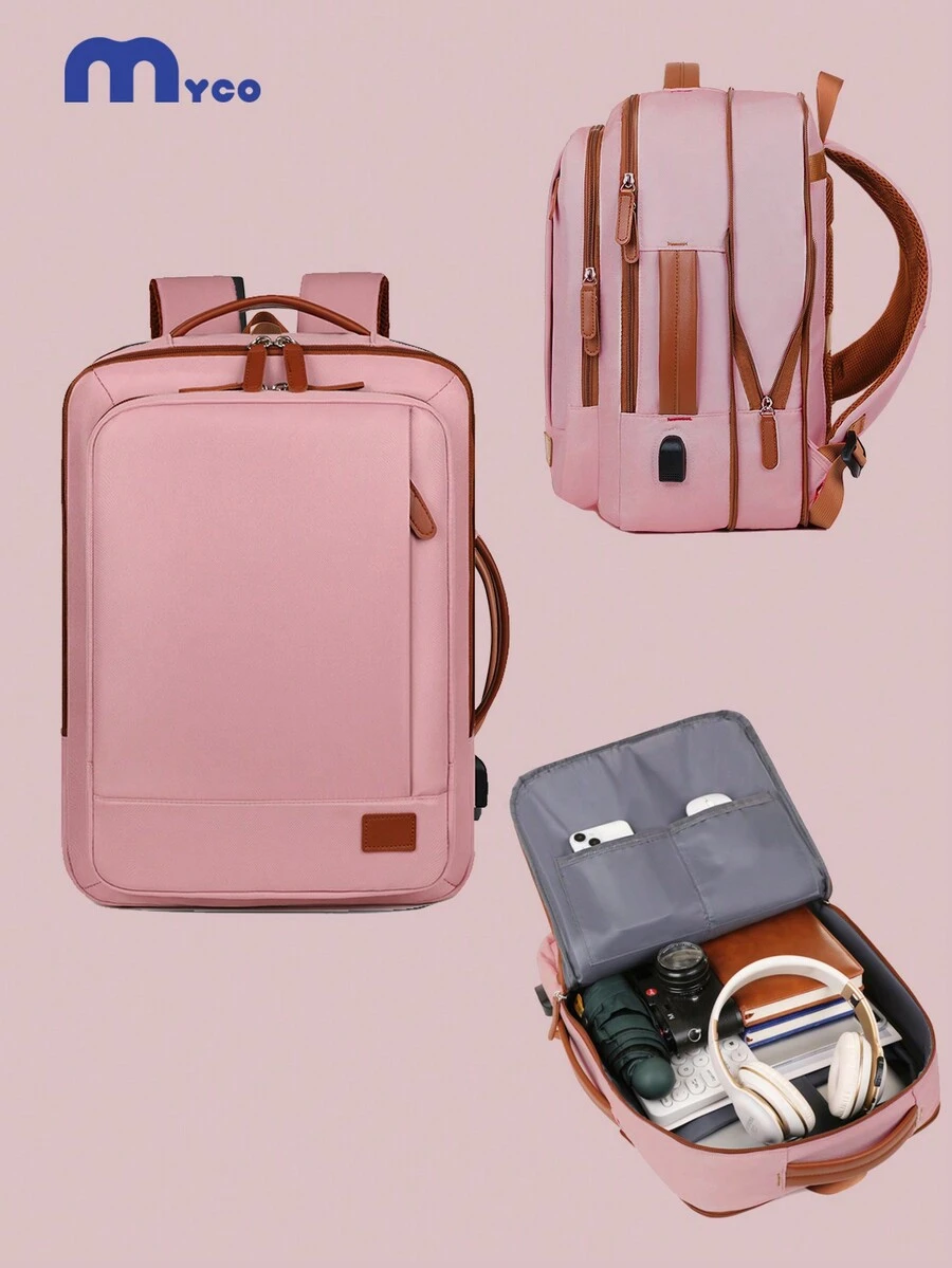 Balo du lịch cỡ lớn có thể mở rộng, hành lý xách tay, ba lô du lịch chống nước, túi du lịch cuối tuần, máy tính xách tay mỏng bền, túi đựng máy tính đi học, quà tặng cho nam và nữ, cho các chuyến đi chơi, bền, nhẹ và không thấm nước, ba lô du lịch sức chứa lớn cho nữ, đồ dùng du lịch mùa đông làm quà tặng Giáng sinh