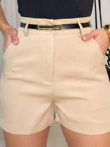 IN FASHION TAILORED SHORTS WITH BELT - Màu be - Xem 1