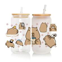 Juego de 5 láminas con diseño de capibara lindo, pegatinas de transferencia UV resistentes al agua con relieve 3D, etiquetas de cristal para decorar vasos de 16 onzas, pegatinas para pared, decoración, scrapbooking, material de alta calidad para decorar gafas, portátiles, teléfonos móviles, neveras, botellas de agua, cuadernos, planificadores, escritorios, manualidades, material con patrones de moda. - Multicolor - Ver 8