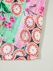 Acelitt 女士波西米亚风波点印花蝙蝠袖宽松休闲和服外套，适合夏季旅行、海滩度假