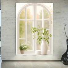 Bandera de ventana con flores de poliéster - 31.5" X 47.3", para uso interior y exterior, lavable a máquina