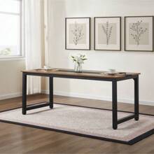 Computer Table Large Office Desk Game Table Writing Desk Workbench Various Sizes Available Home Office Study Modern Simple Wooden Table Thigh Space Metal Frame Rustic