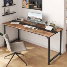 Computer Table Large Office Desk Game Table Writing Desk Workbench Various Sizes Available Home Office Study Modern Simple Wooden Table Thigh Space Metal Frame Rustic