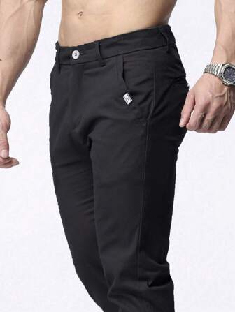 Herrbyxor med smal passform, casual, höst