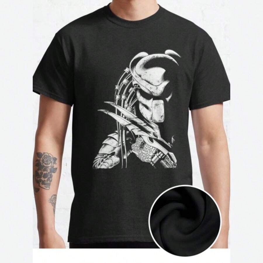 Predator Classic Fun Men's Short Sleeved Personalized Comfortable Pattern T-Shirt Series Shirt - màu đen - Xem 1