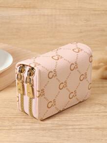 Vintage Double Zipper Versatile Coin Wallet Multi-Card Card Organizer For Storage Cards Lightweight Minimalist Fashion Modern For Anniversary For Christmas On Valentine Day For Birthday Gift For Couple For Girls For Lady For Female Bag School Supplies For School Dorm Room & Back To School Card Holder Wallet Business Card Holder Credit Card Holder Women For Women Wallet Mini Wallet Purse Wallet Card Wallet - Coffee Brown - View 12