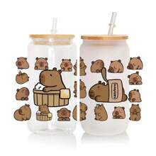 Juego de 5 láminas con diseño de capibara lindo, pegatinas de transferencia UV resistentes al agua con relieve 3D, etiquetas de cristal para decorar vasos de 16 onzas, pegatinas para pared, decoración, scrapbooking, material de alta calidad para decorar gafas, portátiles, teléfonos móviles, neveras, botellas de agua, cuadernos, planificadores, escritorios, manualidades, material con patrones de moda. - Multicolor - Ver 5