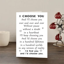 1 Pieza Tarjeta de felicitación de amor romántico para cualquier persona - perfecta para el Día de San Valentín, cumpleaños, aniversarios