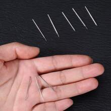 8Pcs/Sets 20G 18G 16G 14G Piercing Taper Insertion Tool, Piercing Changing Needles Threadless Insertion Pin Screw On Assistant Tool For Nose Navel Lip Eyebrow Ear Cartilage Body Piercing Stretching Kit - Steel - View 4