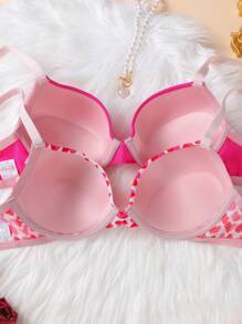 2 Pcs Women's Padded Bras, Soft & Comfortable With Underwire - Multicolor - View 4