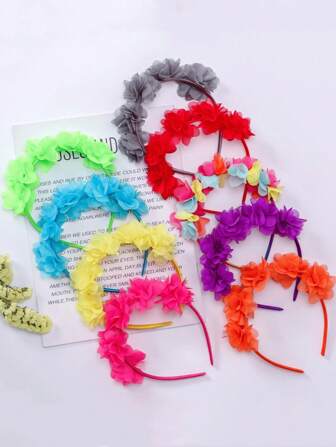 1 件玫瑰花头带纯色花发箍，新版节日头饰，玫瑰头带适合日常使用、礼物和庆祝活动