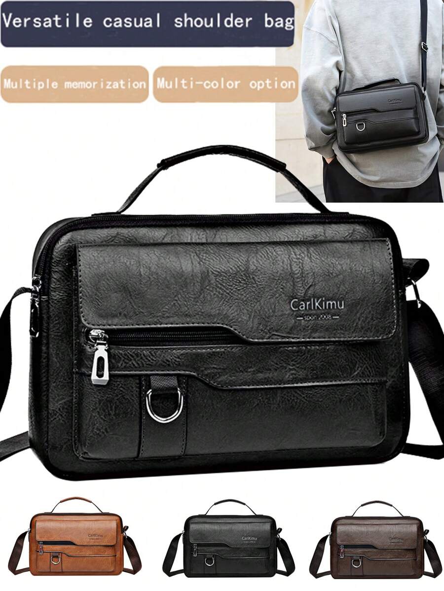 Shoulder Bag Men's Business Crossbody Bag Hanging Bag Leisure Handbag Fashion Brand Diagonal Small Backpack Vintage Purse Sling Bag