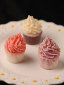 1 件奶油蛋糕、甜点形状模具 DIY 巧克力、手工皂、蜡烛、迷你冰淇淋蛋筒硅胶模具 - 粉色 - 查看 3
