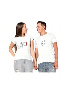 Duo de Playeras Para Parejas - Gris - Ver 2