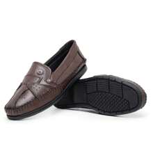 Men's Genuine Leather Moccasins For Everyday Use - 106 咖啡 - 查看 1