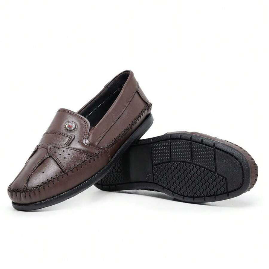 Men's Genuine Leather Moccasins For Everyday Use - 106 咖啡 - 查看 1