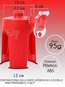 Dispensador De Refresco, Despachador Refill De Bebidas Gaseosas - Rojo - Ver 7