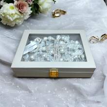 Lazo De Boda Mancuerna Matrimonio Con Estuche Incluido 100% Cristal Importado Garantizado - Modelo 7 caja gris - Ver 4