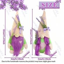 1pc/2pcs Valentines Day Gnomes Plush Lavender Gnomes Ornaments Scandinavian Tomtes Decorations Swedish Dwarf Figurine For Window Swedish Gnomes Indoor