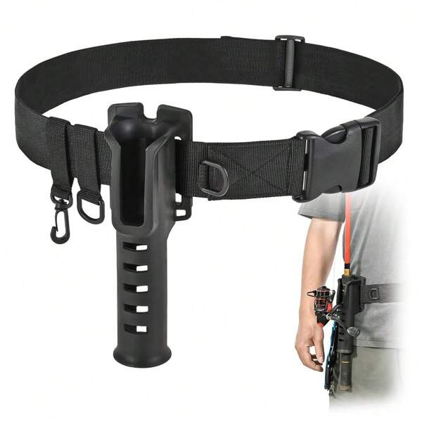 Sommer Outdoor verstellbarer Taillengürtel Angelzubehör, Angelrutenhalter für stehende Angelstange für Boot Meeresfischen Accessoires