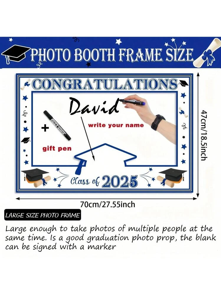 Puntelli stampabili per cabine fotografiche di laurea prescolare Festa