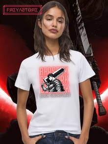 FREYA STORE Playera Berser# GUTS ARMOR Anime - Blanco - Ver 1