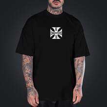 Men's Oversized Brian Fast And Furious Cotton T-Shirt Style - Negro - Ver 2