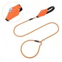 1pc Pet Leash With Zipper Pocket, 1.2/1.5/1.8m High Density Nylon Rope, Comfortable Handle, Standard P-Cord Suitable For Dog Training