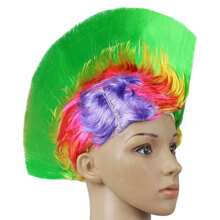 Carnival, Party Punk Style Colorful Fluffy Synthetic Mohawk Wig For Costume Play, Cosplay, Festival - Multicolor - View 5