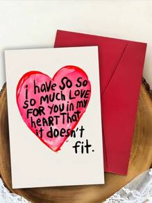 Charming 'I Love You' Greeting Card With Envelope - Perfect For Valentine's Day, Anniversary, Birthday And Proposal