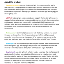 TK99SW Dải đèn LED cấp nguồn qua USB với điều khiển từ xa IR 44 phím và ứng dụng Bluetooth, micrô nhạy ngoài, đồng bộ nhạc nhiều màu, hẹn giờ có thể điều chỉnh, tự dính, nhiều tùy chọn kích thước cho TV, đèn nền máy tính, trang trí trong nhà cho lễ hội - Nhiều màu - Xem 11