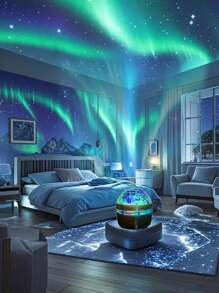 Romantic Aurora Projector Lamp, LED Northern Lights & Ocean Wave Projector With Remote Control RGB Lighting Effects, Glow Projection For Bedroom, Gaming Room, Home Theater, Ceiling, Holiday Party Decor - Multicolor - View 2