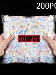 50/100/200/300/400/500入 彩色一次性食品蓋水果保鮮塑膠袋 透明塑膠袋 彩色保鮮膜 經濟組 彩色一次性食品蓋 塑膠保鮮膜 PE保鮮膜袋 廚房儲存一次性 - 彩色 - 查看 14
