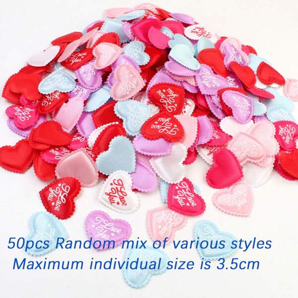 50pcs I Love You Sponge Heart Petals, Wedding Supplies, Hand Tossed Flowers, Love Bed Spread Petals