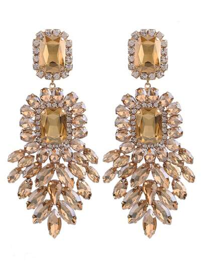 ACEHLN 新款女士水晶吊坠耳环 水钻耳环 婚礼 女士派对 时尚珠宝配饰 批发礼品 个性耳环