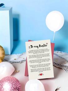 Tarjeta de felicitación de cumpleaños de alta calidad - 1 pieza con mensaje conmovedor para el/la mejor amigo(a) - con sobre, poesía reflexiva y diseño de amor con alas