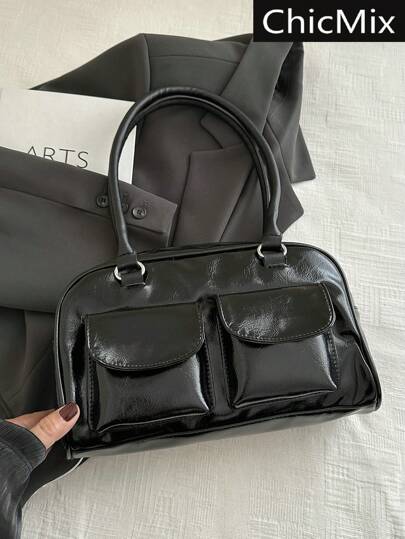 This Fashionable And Minimalist Solid Color Side Pocket Shoulder Bag Is Suitable For Shopping, Storing Wallets, And Can Also Be Used By Young Women, College Students, Career Starters, And White-Collar Professionals. It Is Very Suitable For Office, University, Work, Business, Commuting, Outdoor Activities, Travel, And Hiking Occasions.