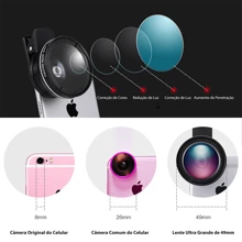 Belifou Smartphone Photography Professional Lens 12.5x Macro Lens 0.45x Wide Angle Lens Lens Accessories For IPhone  Galaxy And Android Phones - Black - View 5