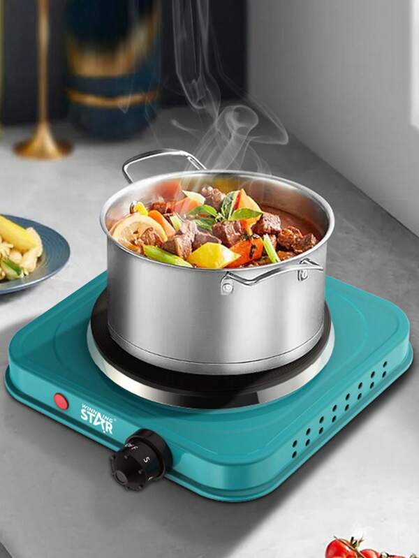 Winning Star 1 Stück Elektrischer Kochfeld 1000W 5-stufige Temperaturregelung, Einzelhaushalt Elektrokocher Kaffeekochplatte Elektroherd für Küche Restaurant