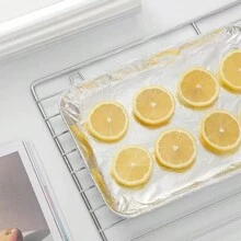 1pc Bao bì thực phẩm đa chức năng & Giấy bạc nướng, Giấy bạc nướng BBQ dày, Giấy bạc chiên không dầu, Giấy bạc lò nướng, Dụng cụ nướng - Bạc - Xem 3