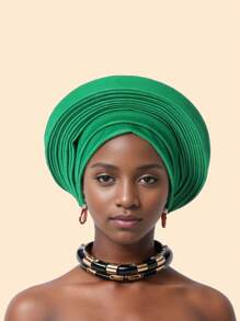 尼日利亚头带婚礼聚会头饰优雅非洲头带头巾成品女士自动头巾女式头巾