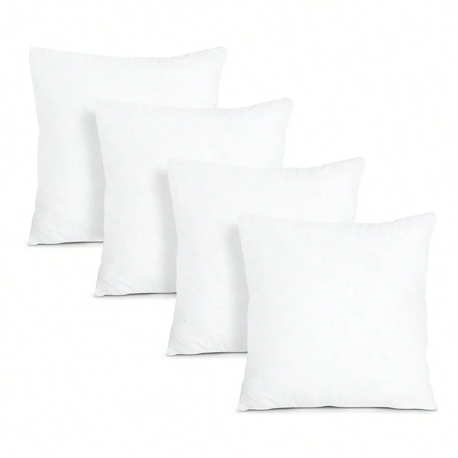 Mercury Textil Relleno de Cojin 2/4/6 Unidades de fibras huecas siliconadas de 100% Poliéster, de Alta recuperación, Super Suave Mullido, Antialérgico,  para Sofá,Cama,Coche. Variedad de Medidas 30x50/40x40/45x45/50x50/60x60/50x70/40x60✅Entrega Gratuita 24/48h a España (Península)✅ Entrega Rápida